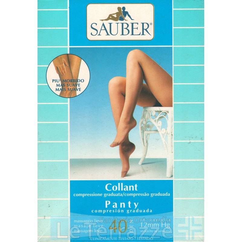 Sauber 40 den collant calze donna compressione graduata più morbido