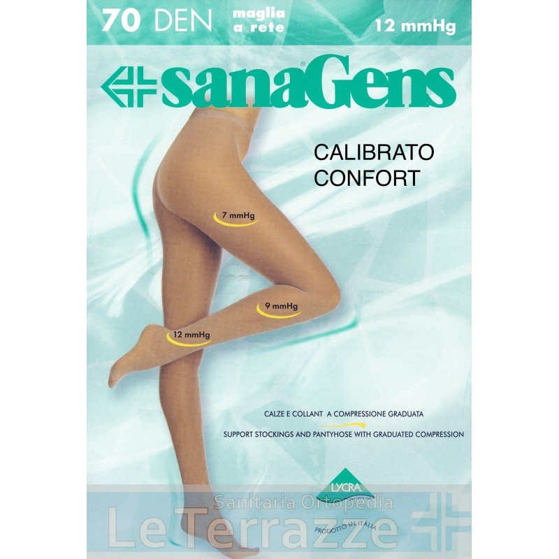 Sanagens Collant calibrato comfort 70 den compressione maglia rete calze